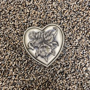 Pewter jewelry box- heart shaped